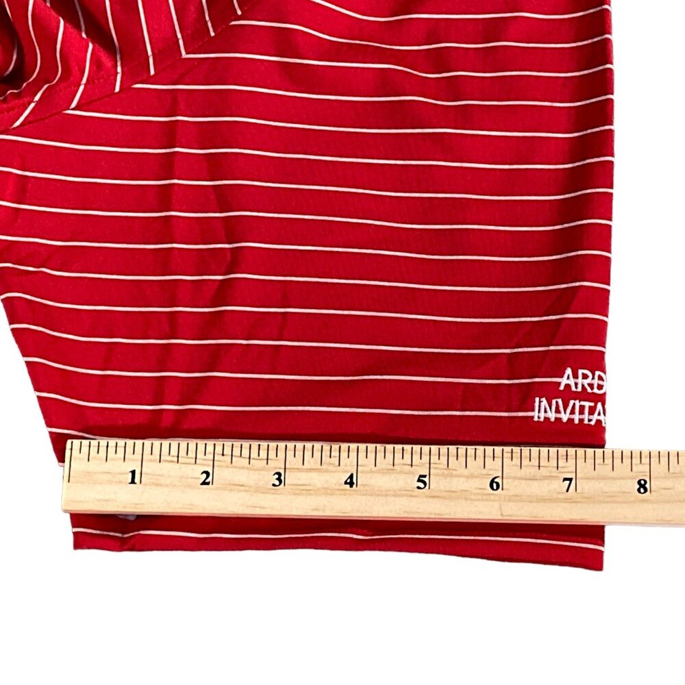 Peter Millar Shirt Mens XL Red White Stripe Jersey Comfort Performance Golf - Picture 9 of 16